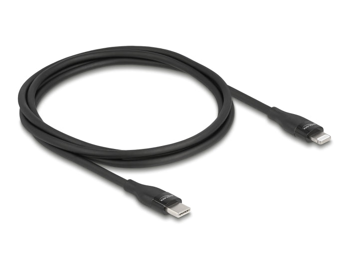 Delock Daten- und Ladekabel USB Type-C™ zu Lightning™ für iPhone™, iPad™ und iPod™ schwarz 1 m MFi
