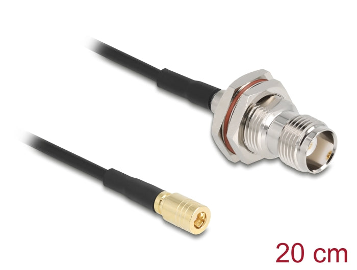 Delock Antennenkabel TNC Buchse zu SMB Stecker RG-174 20 cm