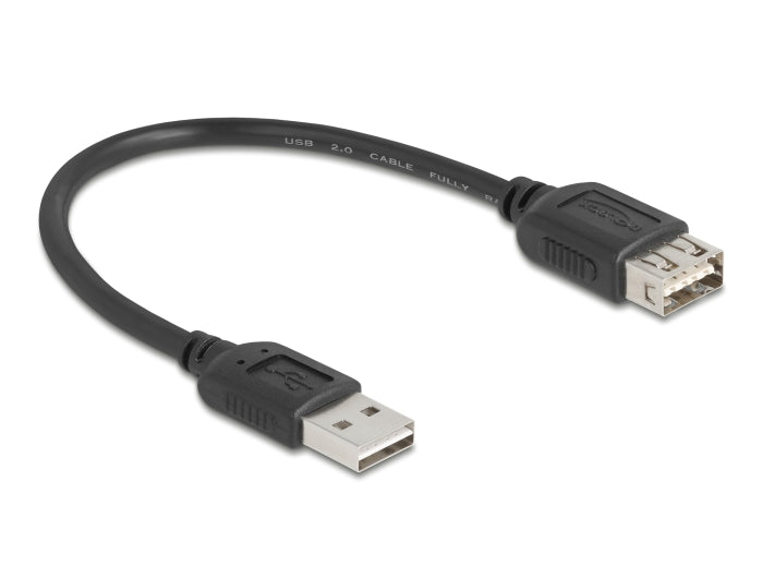 Delock USB 2.0 Verlängerungskabel EASY USB Typ-A Stecker zu EASY USB Typ-A Buchse 0,2 m