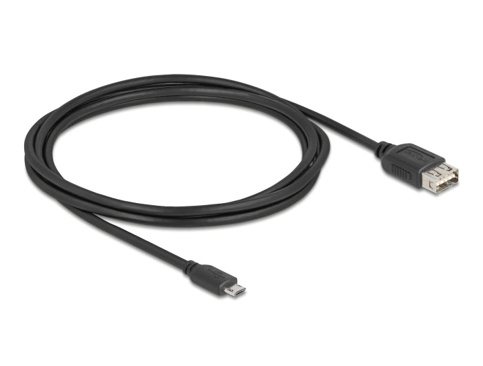 Delock USB 2.0 Kabel EASY USB Typ Micro-B Stecker zu EASY USB Typ-A Buchse 2 m