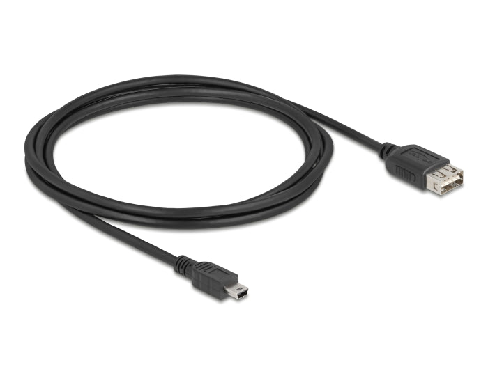 Delock USB 2.0 Kabel USB Typ Mini-B Stecker zu EASY USB Typ-A Buchse 2 m