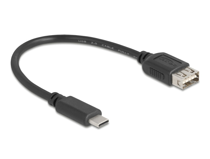 Delock USB 2.0 Kabel USB Type-C™ Stecker zu EASY USB Typ-A Buchse 0,2 m