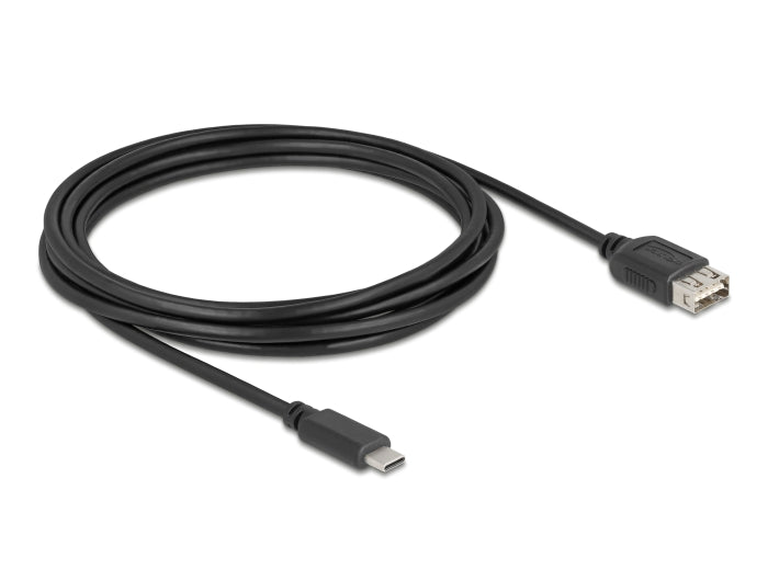 Delock USB 2.0 Kabel USB Type-C™ Stecker zu EASY USB Typ-A Buchse 3 m