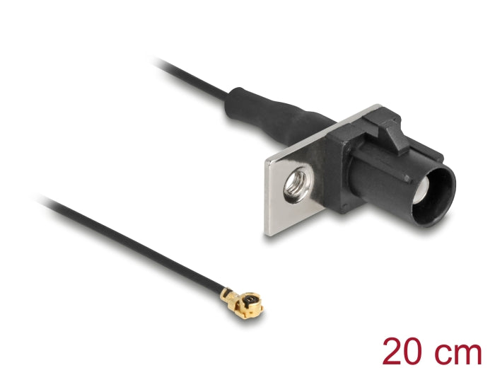 Delock Antennenkabel FAKRA A Stecker zu MHF® I Stecker 1,13 - 20 cm 1 vorgestanztes Loch