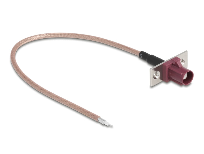 Delock Antennenkabel FAKRA D Buchse zu offenen Kabelenden RG-316 20 cm 2 vorgestanzte Löcher