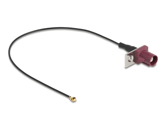 Delock Antennenkabel FAKRA D Stecker zu MHF® I Stecker 1,13 - 20 cm 1 vorgestanztes Loch
