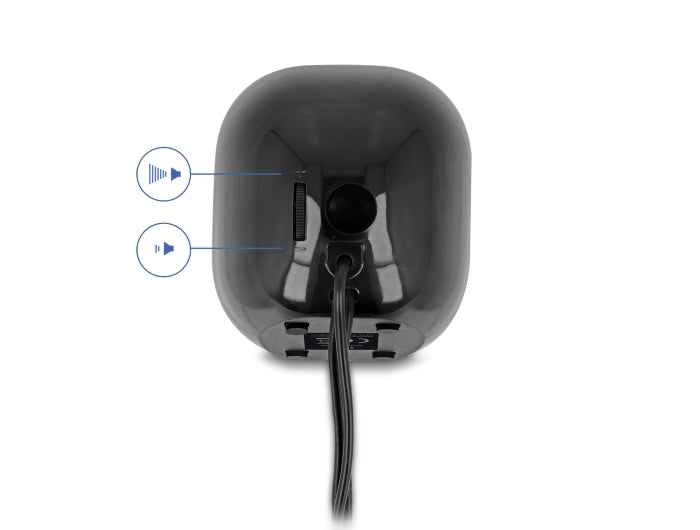 Delock Mini Stereo PC Lautsprecher mit 3,5 mm Klinkenstecker und USB Stromversorgung