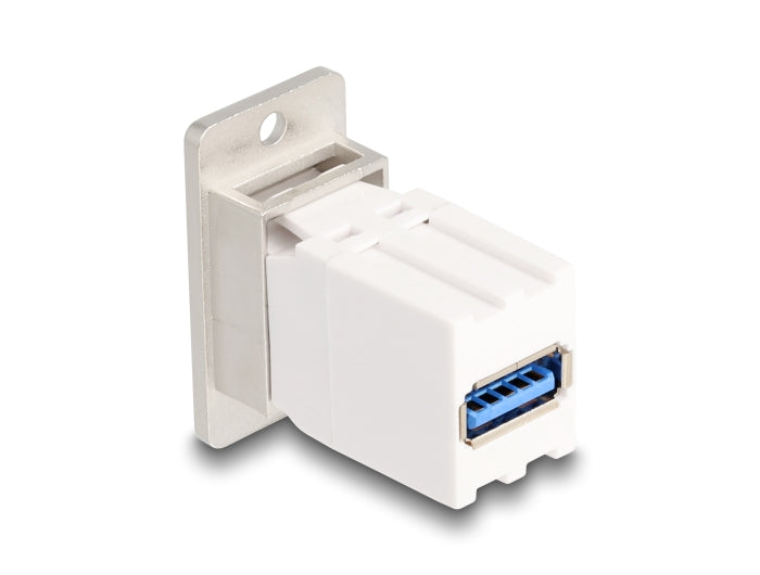 Delock Panel Mount Kupplung USB 5 Gbps Typ-A Buchse zu USB Typ-A Buchse konisch