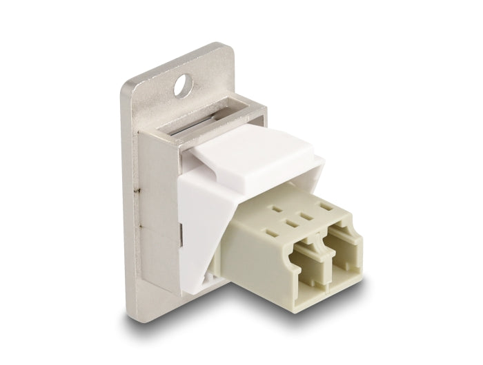Delock Panel Mount LWL LC Duplex Buchse zu Buchse konisch