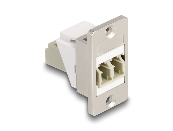 Delock Panel Mount LWL LC Duplex Buchse zu Buchse konisch