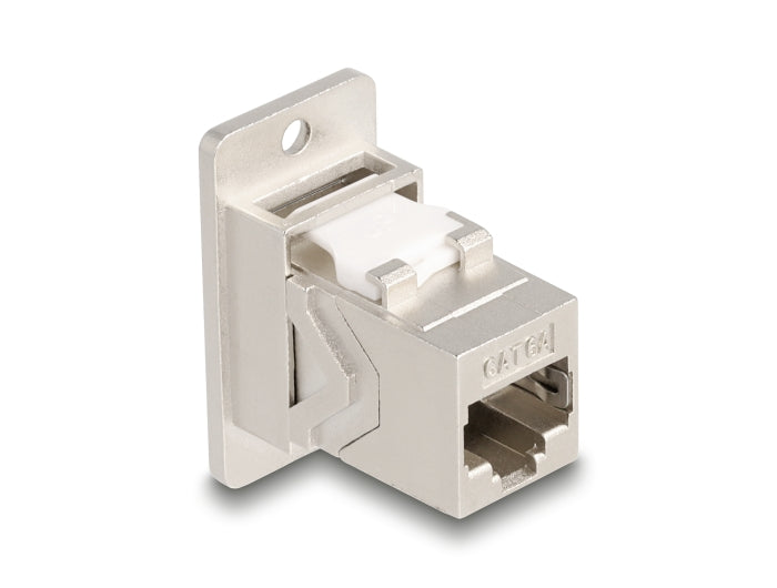 Delock Panel Mount RJ45 Kupplung Buchse zu Buchse Cat.6A Metall konisch