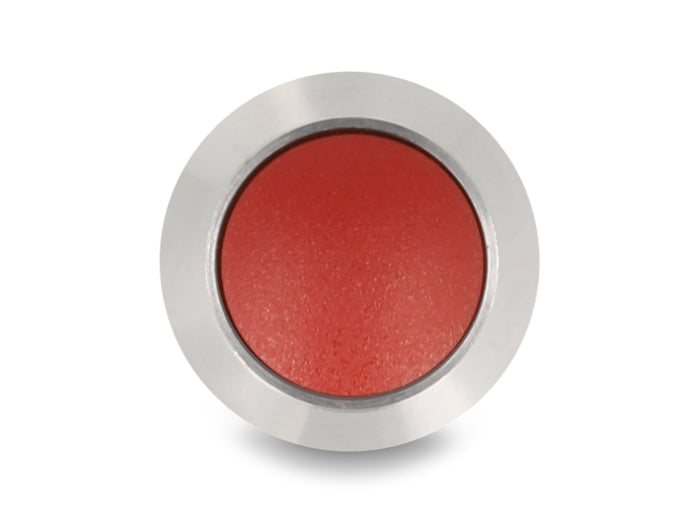 Delock Drucktaster zum Einbau 12 mm 2 x Schraubklemme tastend rot