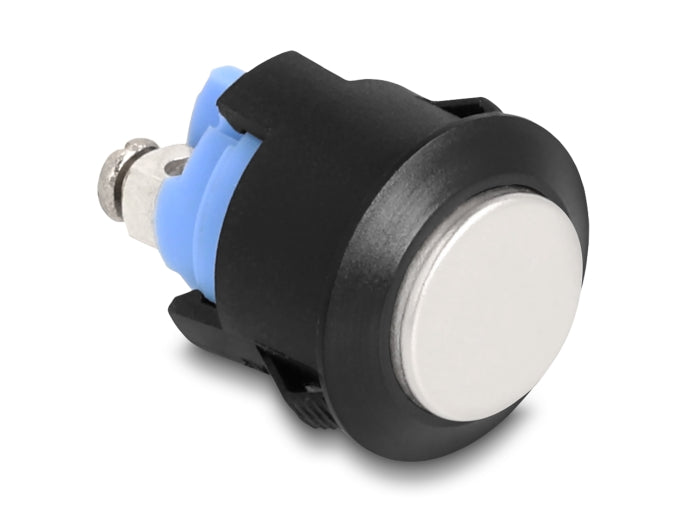 Delock Drucktaster zum Einbau 16 mm 2 x Schraubklemme Taster hoch Kunststoff Snap in Montage