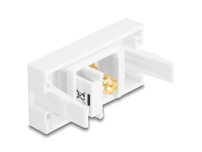 Delock Easy 45 Modul RP-SMA Buchse zu RP-SMA Buchse weiß