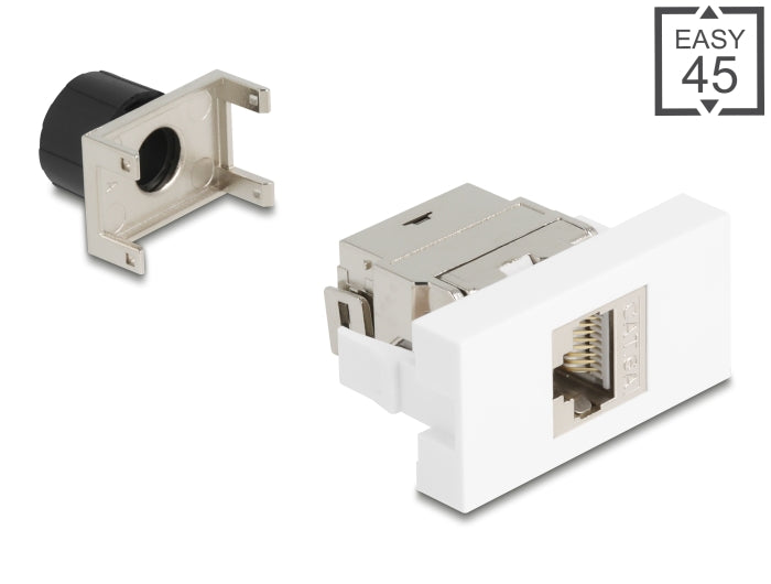 Delock Easy 45 Modul RJ45 Buchse zu LSA Cat.6A 180° werkzeugfrei