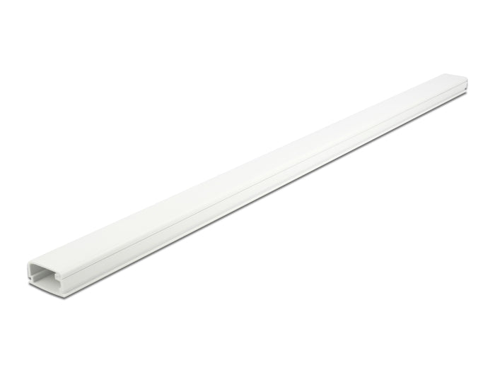 Delock Kabelkanal mit Deckel selbstklebend 26 x 13 mm - Länge 1 m weiß