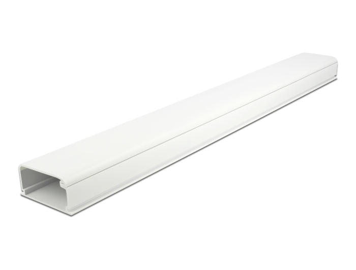 Delock Kabelkanal mit Deckel selbstklebend 57 x 28 mm - Länge 1 m weiß