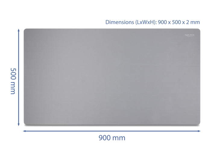Delock Mauspad 900 x 500 x 2 mm grau