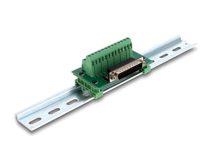 Delock D-Sub 25 Pin Stecker zu Terminalblock für Hutschiene