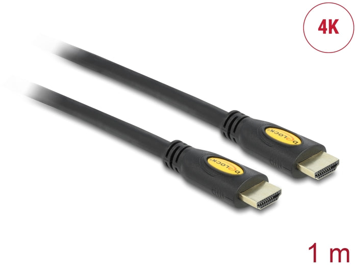 Delock Kabel High Speed HDMI mit Ethernet - HDMI-A Stecker > HDMI-A Stecker 4K 1,0 m