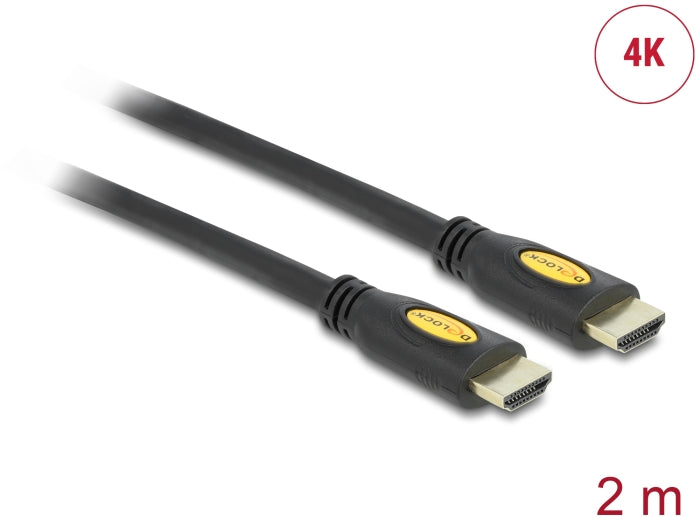 Delock Kabel High Speed HDMI mit Ethernet - HDMI-A Stecker > HDMI-A Stecker 4K 2,0 m