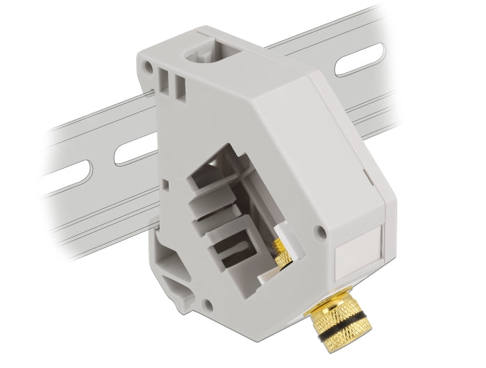 Delock Hutschienenadapter mit Keystone Polklemme zu Polklemme