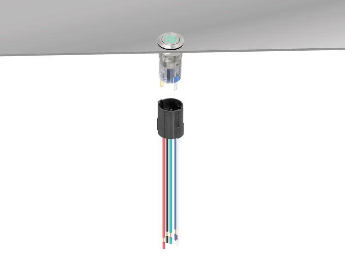 Delock Fassung für 16 mm 5 Pin Taster oder Schalter