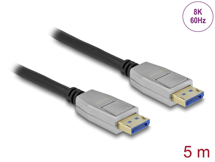 Delock DisplayPort Kabel 8K 60 Hz 40 Gbps 5 m