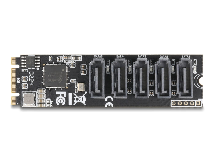 Delock M.2 2280 Key B+M Kontroller zu 5 x SATA