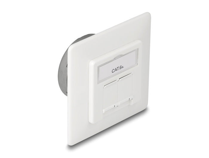 Delock Netzwerk Anschlussdose Unterputz 2 Port RJ45 Cat.6A LSA