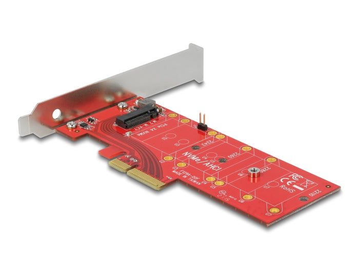 Delock PCI Express x4 Karte > 1 x intern NVMe M.2 Key M 110 mm mit Kühlkörper - Low Profile Formfaktor