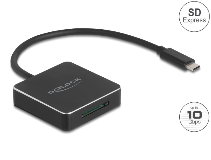 Delock USB Type-C™ Card Reader für SD Express (SD 7.1) Speicherkarten