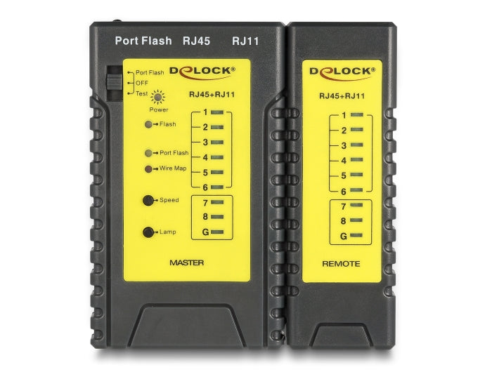 Delock Kabeltester RJ45 / RJ12 + Portfinder