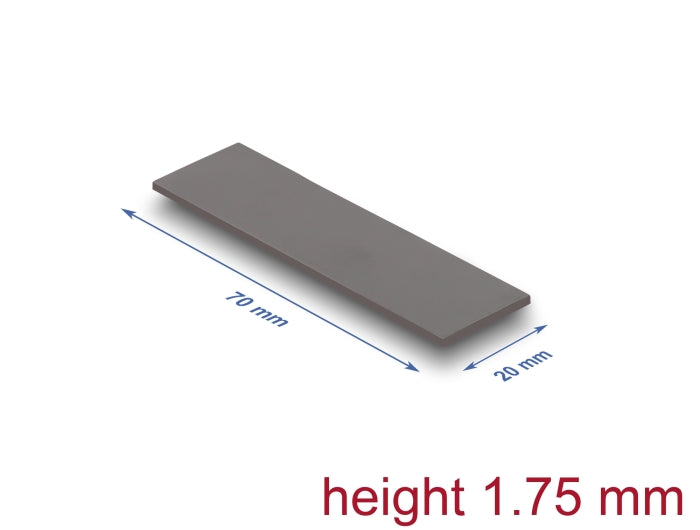 Delock Wärmeleitpad 70 x 20 x 1,75 mm für M.2 Module 3,0 W/mK