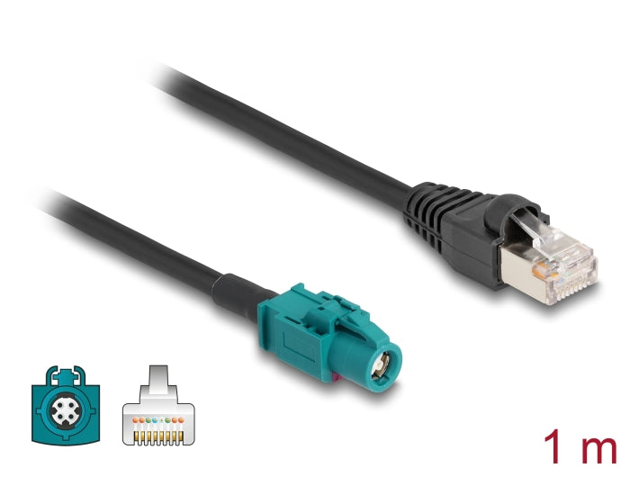 Delock Kabel HSD Z Buchse zu RJ45 Stecker 1 m
