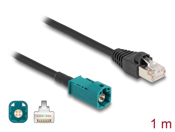 Delock Kabel HSD Z Stecker zu RJ45 Stecker 1 m