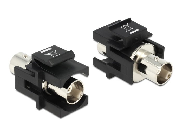 Delock Keystone Modul BNC Buchse zu BNC Buchse 50 Ohm schwarz