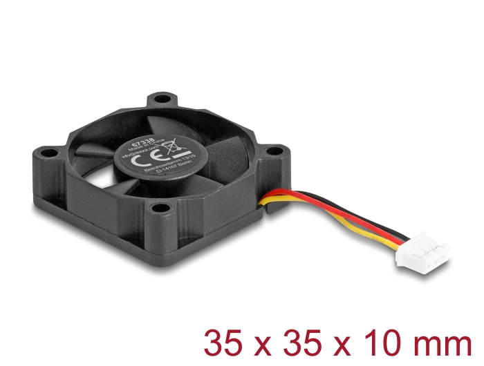 Delock Axiallüfter 12 V DC, 35 x 35 x 10 mm schwarz