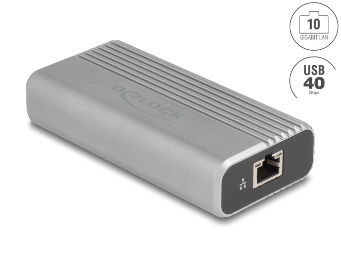 Delock USB 40 Gbps USB Type-C™ Netzwerk Adapter 10 Gigabit LAN 1 x RJ45