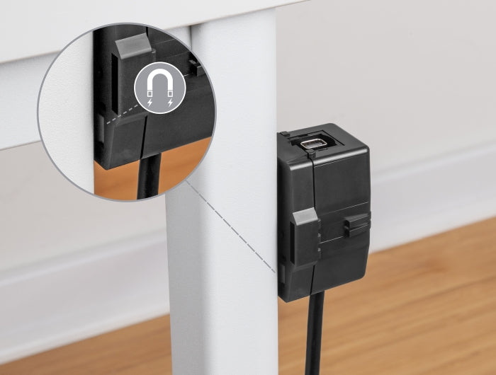 Delock Keystone Leergehäuse 1 Port mit magnetischer Unterseite, schwarz