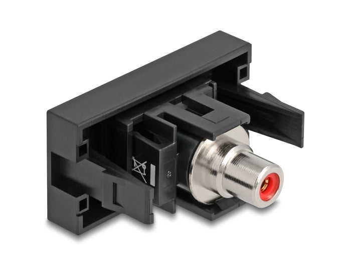 Delock Easy 45 Modul Cinch Buchse zu Cinch Buchse rot / schwarz