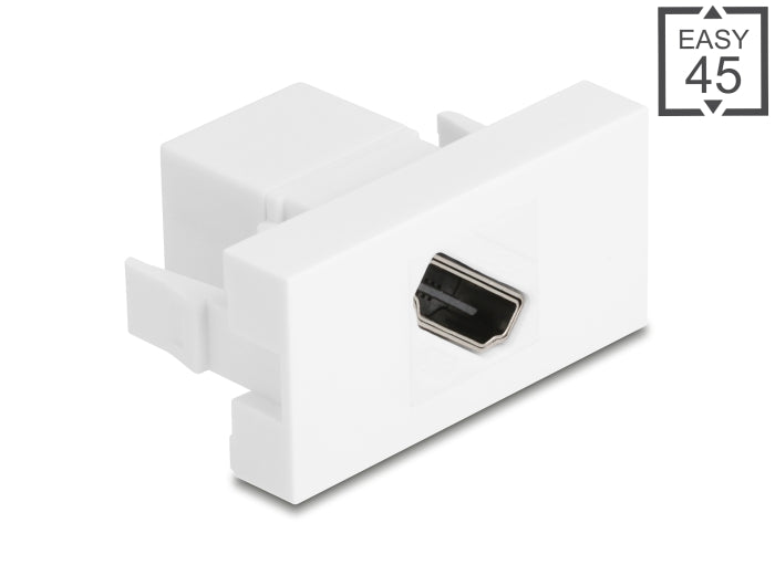 Delock Easy 45 Modul HDMI Buchse zu Buchse diagonal 8K 60 Hz weiß