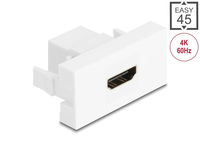Delock Easy 45 Modul HDMI Buchse zu HDMI Buchse 4K 60Hz weiß
