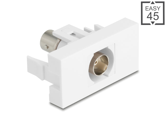 Delock Easy 45 Modul BNC Buchse zu BNC Buchse weiß