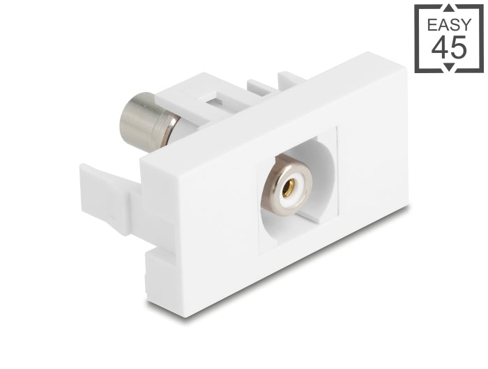 Delock Easy 45 Modul Buchse zu Cinch Buchse weiß / weiß