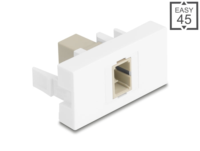 Delock Easy 45 Modul SC Simplex Buchse zu SC Simplex Buchse beige / weiß