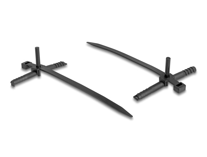 Delock Kabelbinder mit Dübel L 150 x B 7,0 mm schwarz 100 Stück