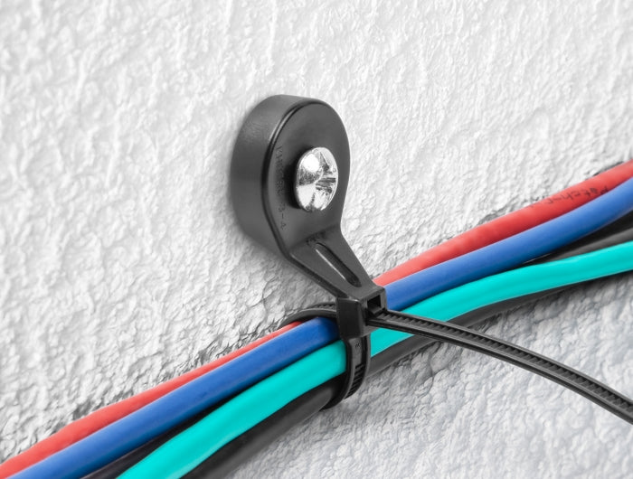 Delock Kabelbinder mit Befestigungsöse L 180 x B 6 mm schwarz 100 Stück