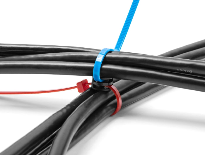Delock Kabelbinder Befestigungskupplung D 12 x H 8 mm 90° drehbar schwarz 100 Stück