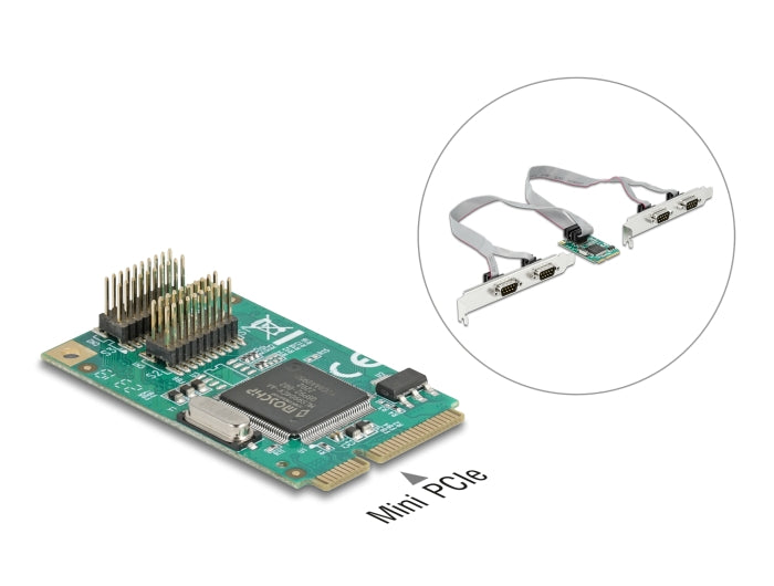 Delock Mini PCIe Karte > 4 x Seriell RS-232